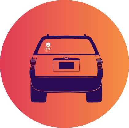 Life 107.1 window sticker icon