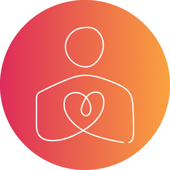person with heart icon